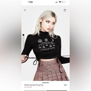 Disturbia Valefor Ruched Crop Top